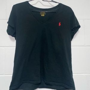 Polo Ralph Lauren V-Neck Black Tee